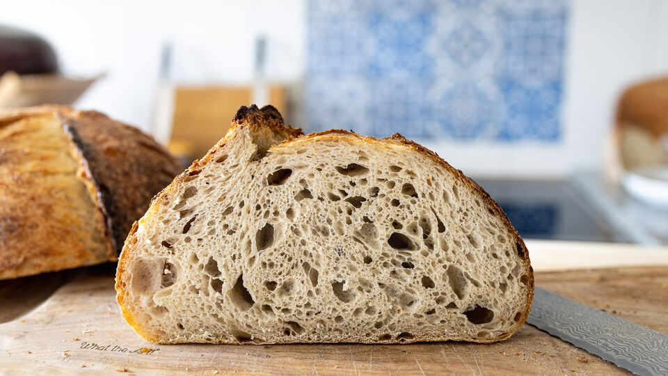 Open crumb sourdough